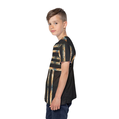 Kids Sports Jersey - Brown Marble Print
