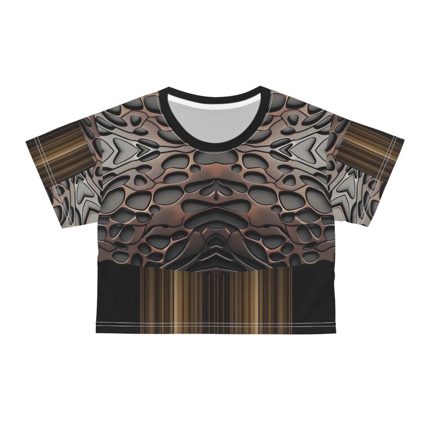 French polish,Chic Abstract Crop Tee, Artful Casual Top, Trendy Summer Tee, Unique Statement Shirt, Monochrome Modern Style, Gift for Fashion Lovers