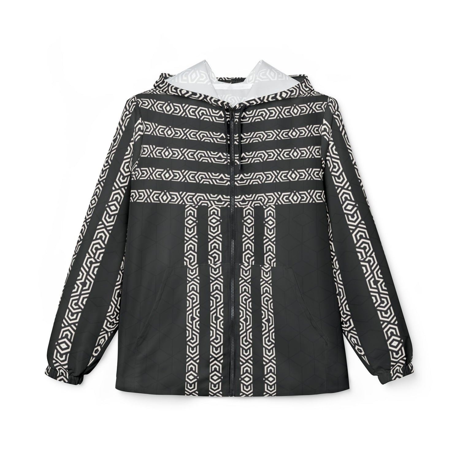 Windbreaker Jacket - White Cube Design
