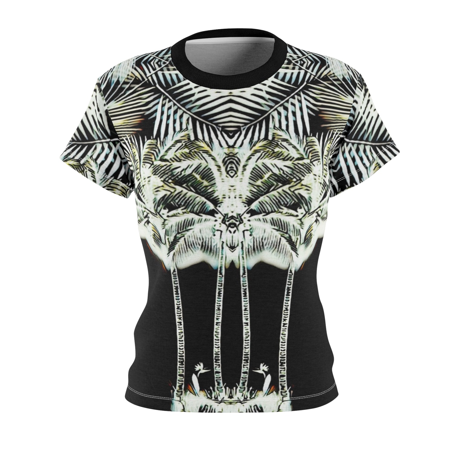 Rifka,Tropical Palm Print Tee, Women&