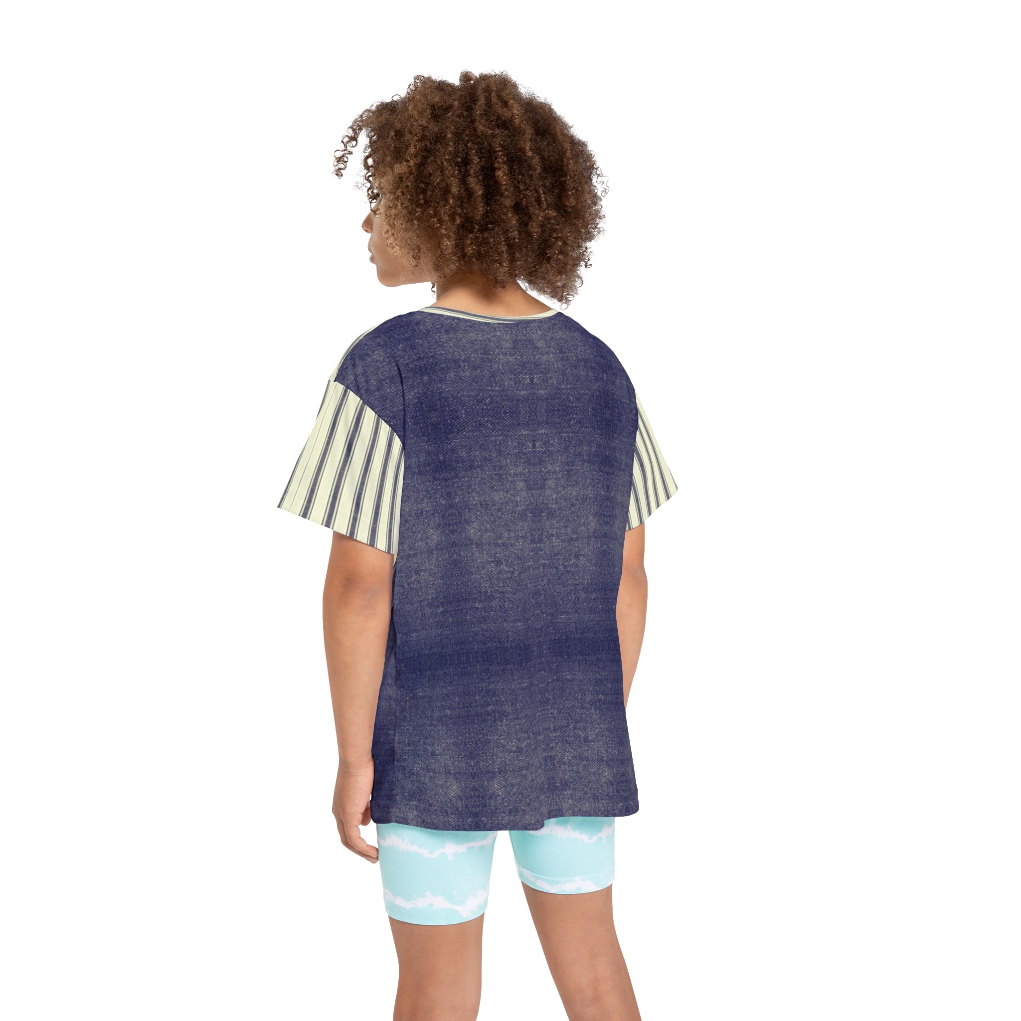 Kids Sports Jersey Blue Jeans