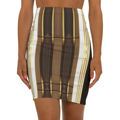 Gold.Chic Women’s Mid-Waist Pencil Skirt, Stylish Office Wear, Casual Evening Outfit, Trendy Fashion Piece, Unique Gift Idea
