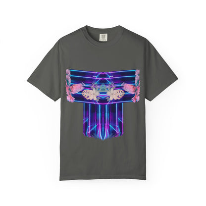pink robin Hawaii flowers,Unisex Garment-Dyed T-shirt
