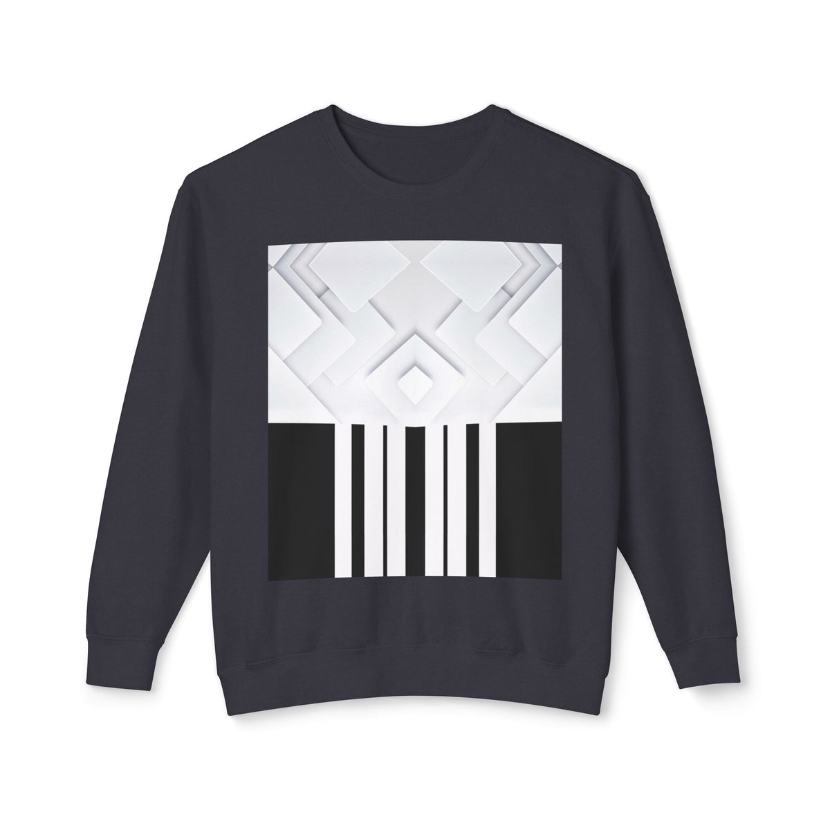 white triangle.Unisex Lightweight Crewneck Sweatshirt