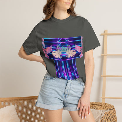 pink robin Hawaii flowers,Unisex Garment-Dyed T-shirt