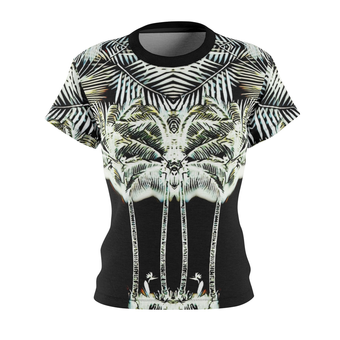 Rifka,Tropical Palm Print Tee, Women&