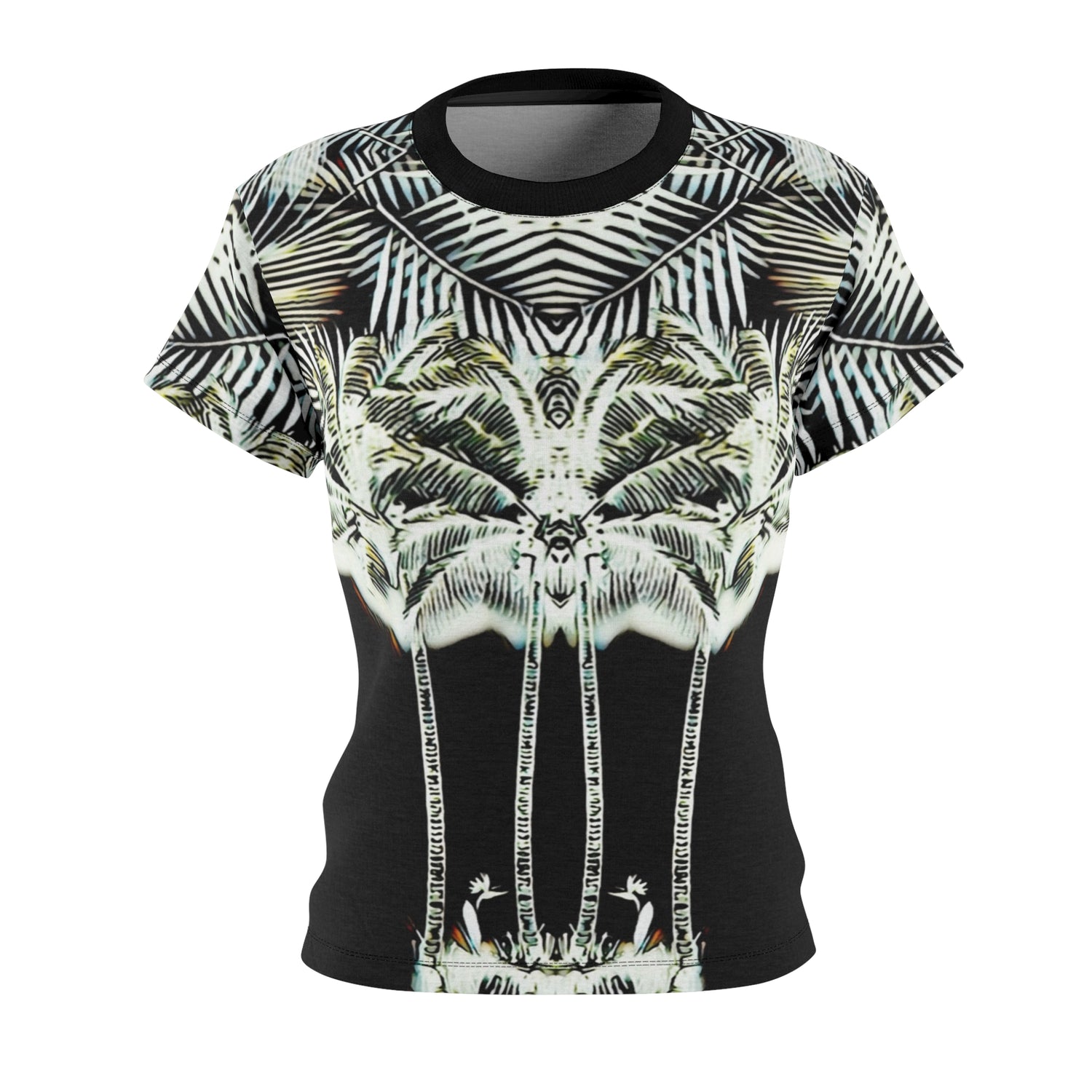Rifka,Tropical Palm Print Tee, Women&
