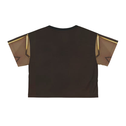 Golden Cube,Crop Tee (AOP)