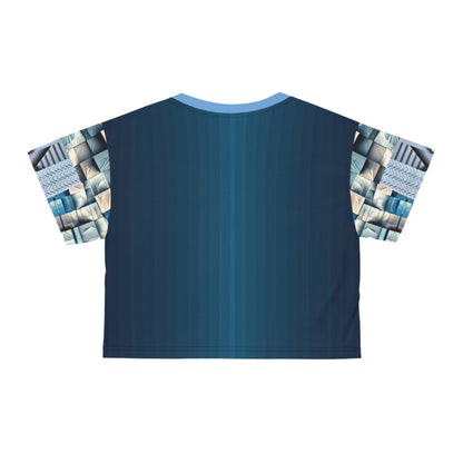 Blue stone,Artistic Crop Tee, Trendy Fashion Top, Unique Summer Shirt, Stylish Graphic Tee, Perfect Gift for Her