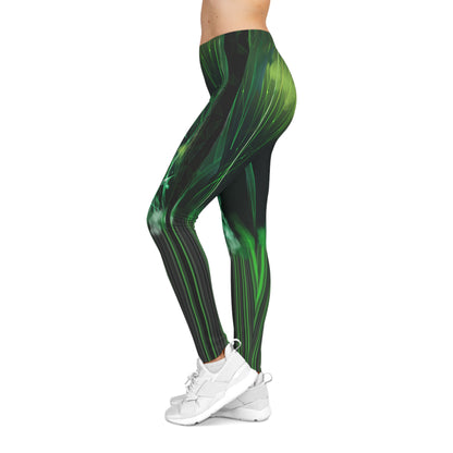 Green Emerald,Vibrant Green Workout Leggings for Women - Casual Fitness Pants