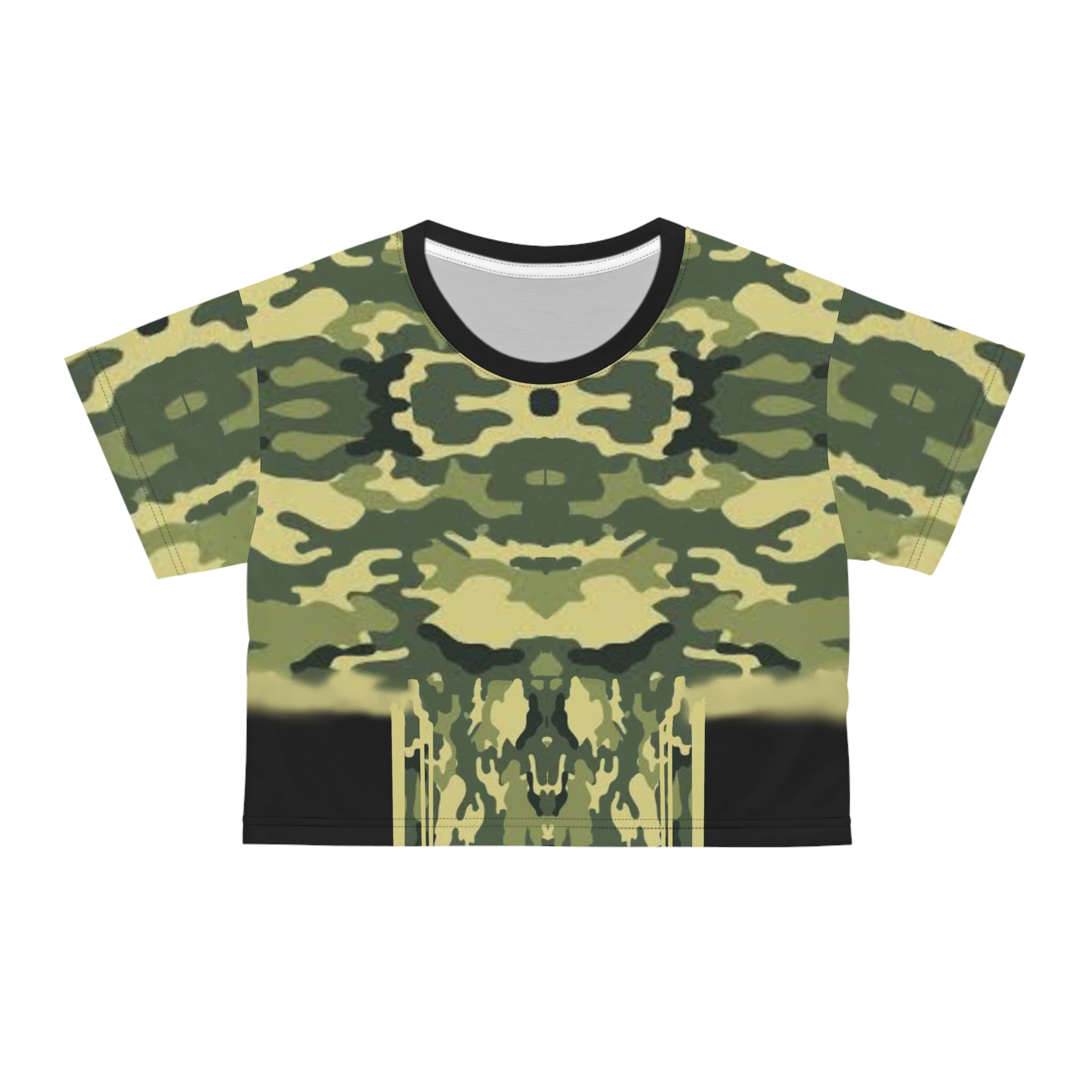 Army for women crop,Crop Tee (AOP)