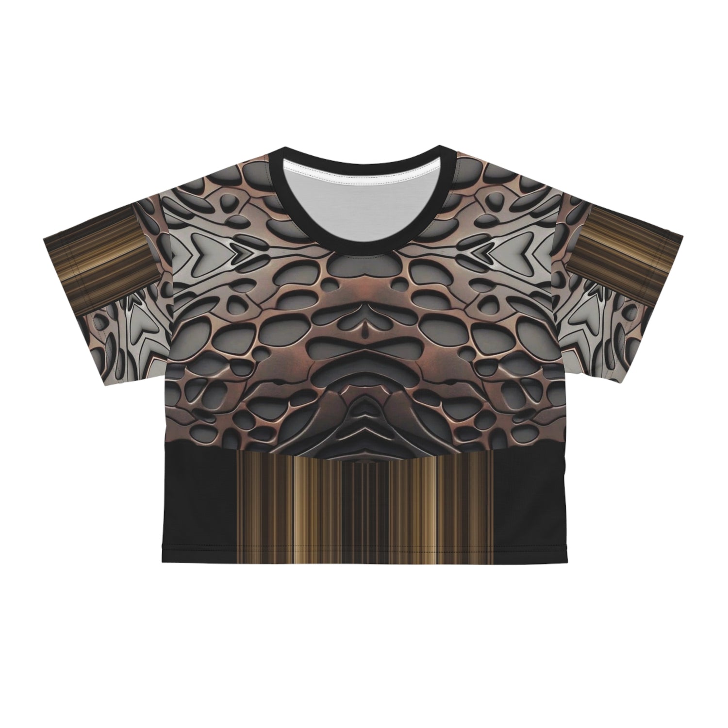 French polish,Chic Abstract Crop Tee, Artful Casual Top, Trendy Summer Tee, Unique Statement Shirt, Monochrome Modern Style, Gift for Fashion Lovers