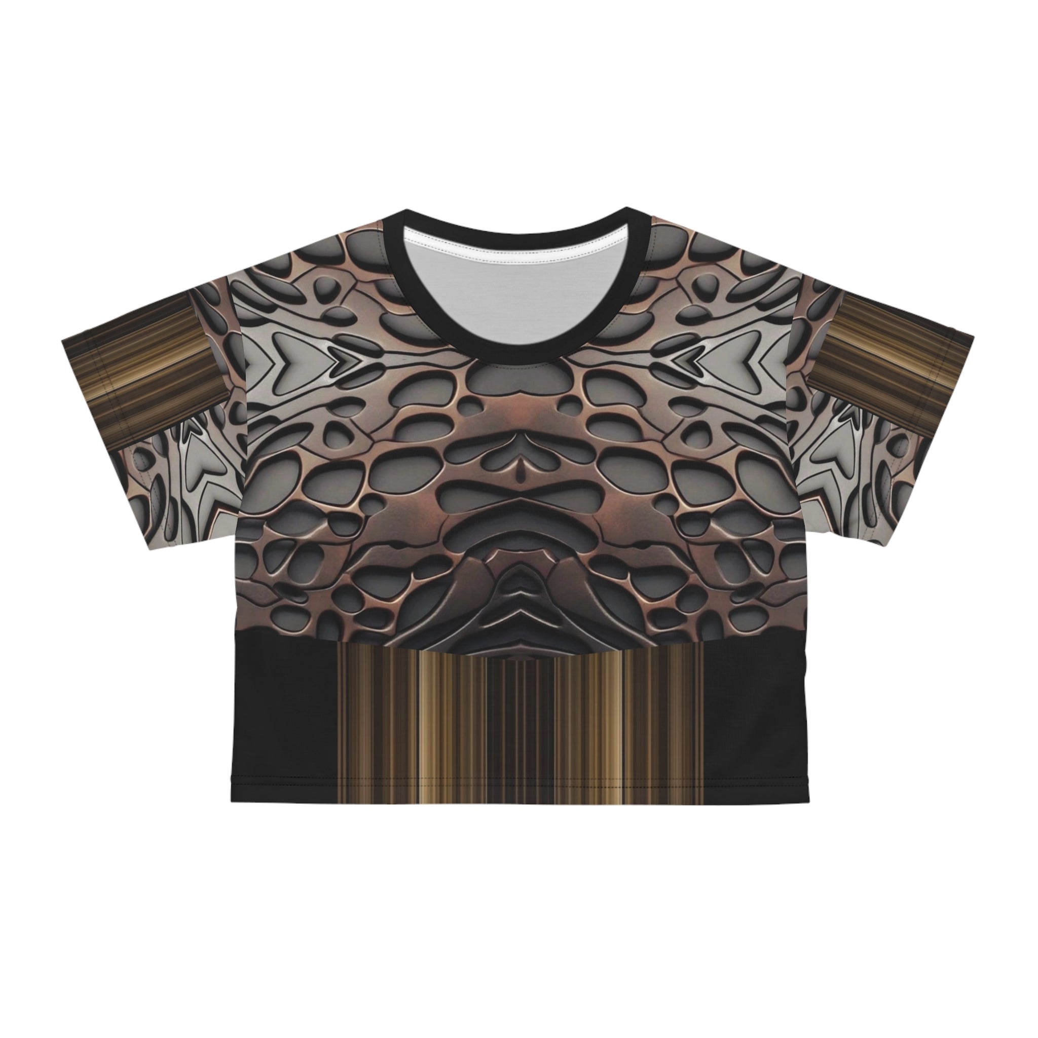 French polish,Chic Abstract Crop Tee, Artful Casual Top, Trendy Summer Tee, Unique Statement Shirt, Monochrome Modern Style, Gift for Fashion Lovers