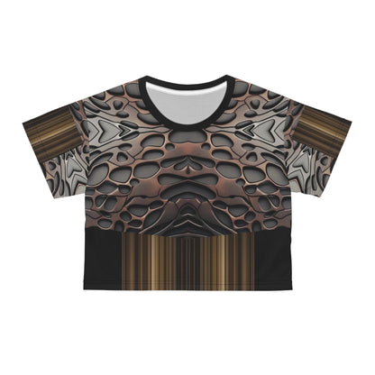 French polish,Chic Abstract Crop Tee, Artful Casual Top, Trendy Summer Tee, Unique Statement Shirt, Monochrome Modern Style, Gift for Fashion Lovers