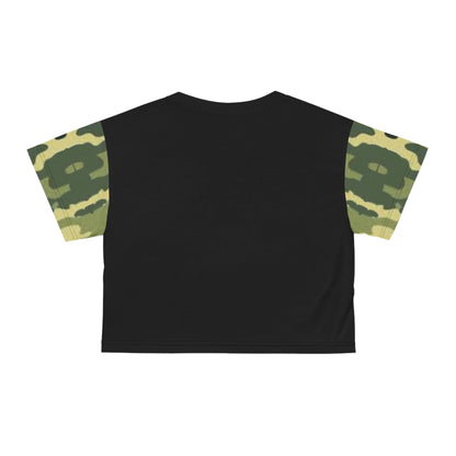 Army for women crop,Crop Tee (AOP)