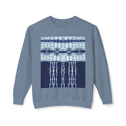 Blue waveUnisex Lightweight Crewneck Sweatshirt