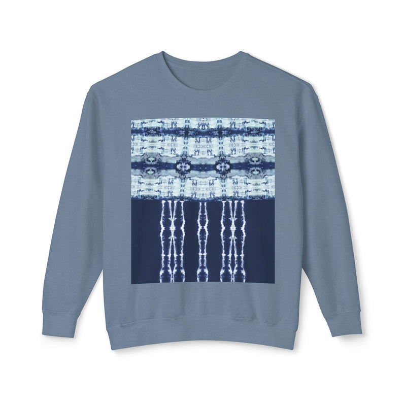 Blue waveUnisex Lightweight Crewneck Sweatshirt