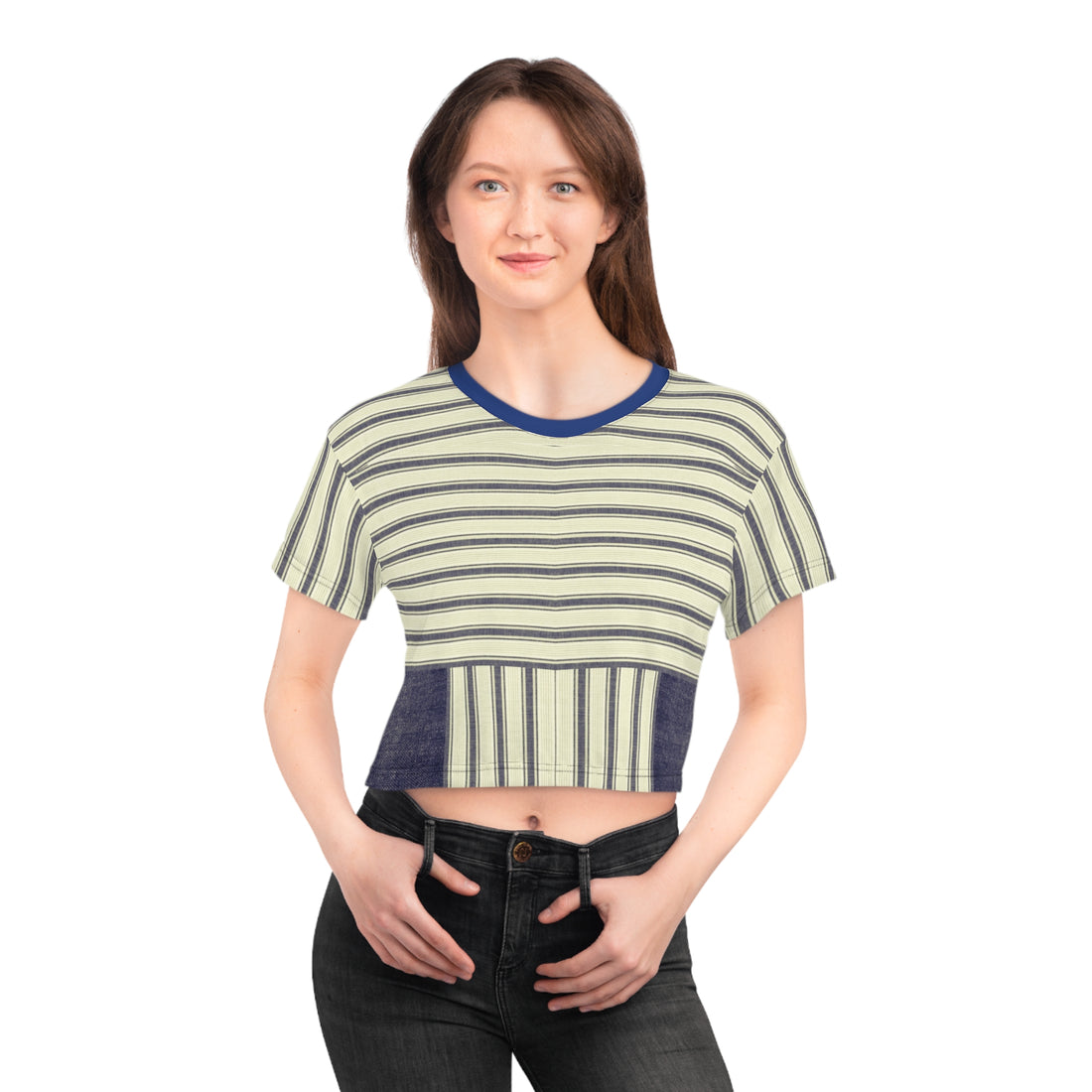 Blue Jeans Crop Tee