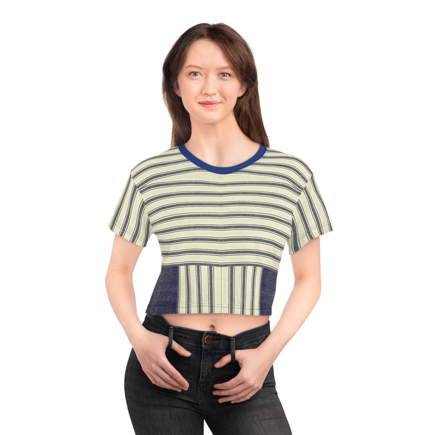 Blue Jeans Crop Tee