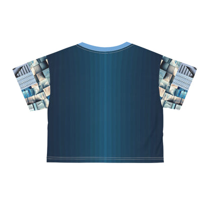 Blue stone,Artistic Crop Tee, Trendy Fashion Top, Unique Summer Shirt, Stylish Graphic Tee, Perfect Gift for Her