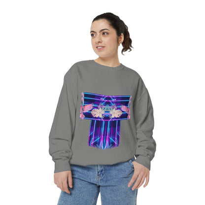 Pink bird.Abstract Neon Prism Sweatshirt