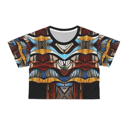 Crop Tee Art Deco with Wood Design
