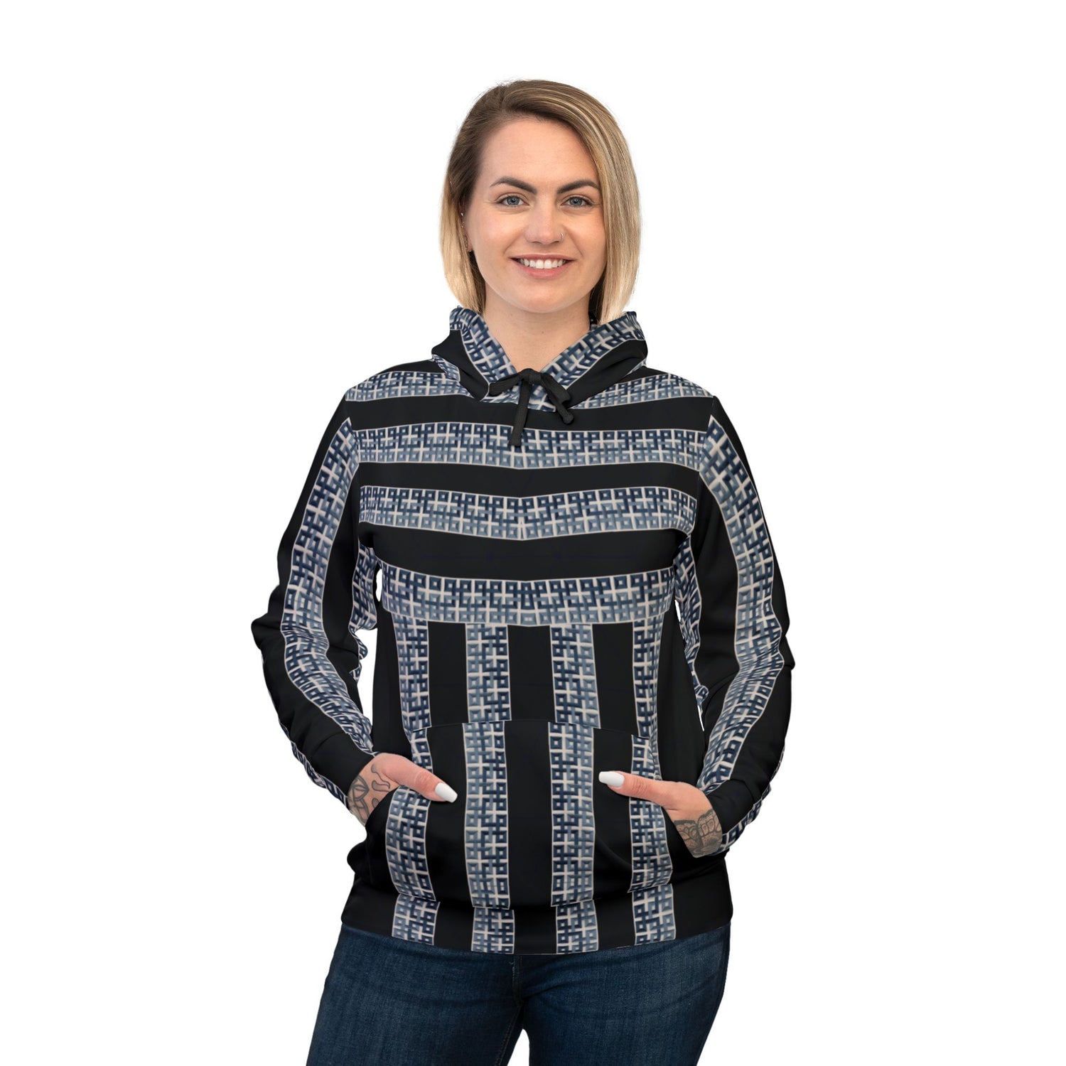 Blue Cube Athletic Hoodie