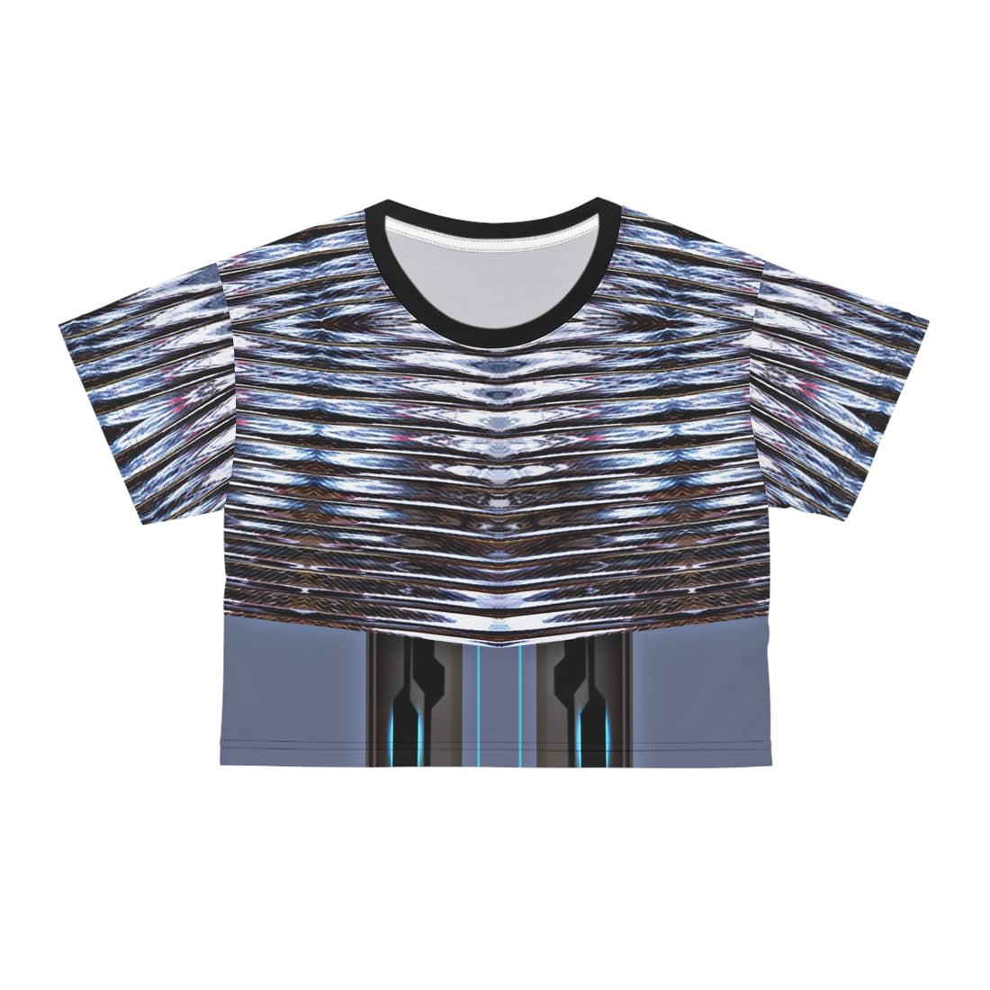 Flash,Stylish Graphic Crop Tee - Trendy AOP Top for Casual Wear, Summer Festivals, Street Style, Unique Gift Idea, Everyday Comfort