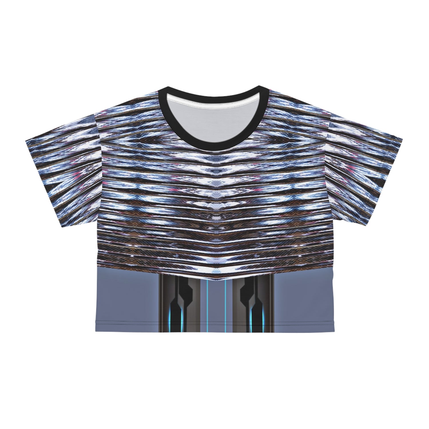 Flash,Stylish Graphic Crop Tee - Trendy AOP Top for Casual Wear, Summer Festivals, Street Style, Unique Gift Idea, Everyday Comfort