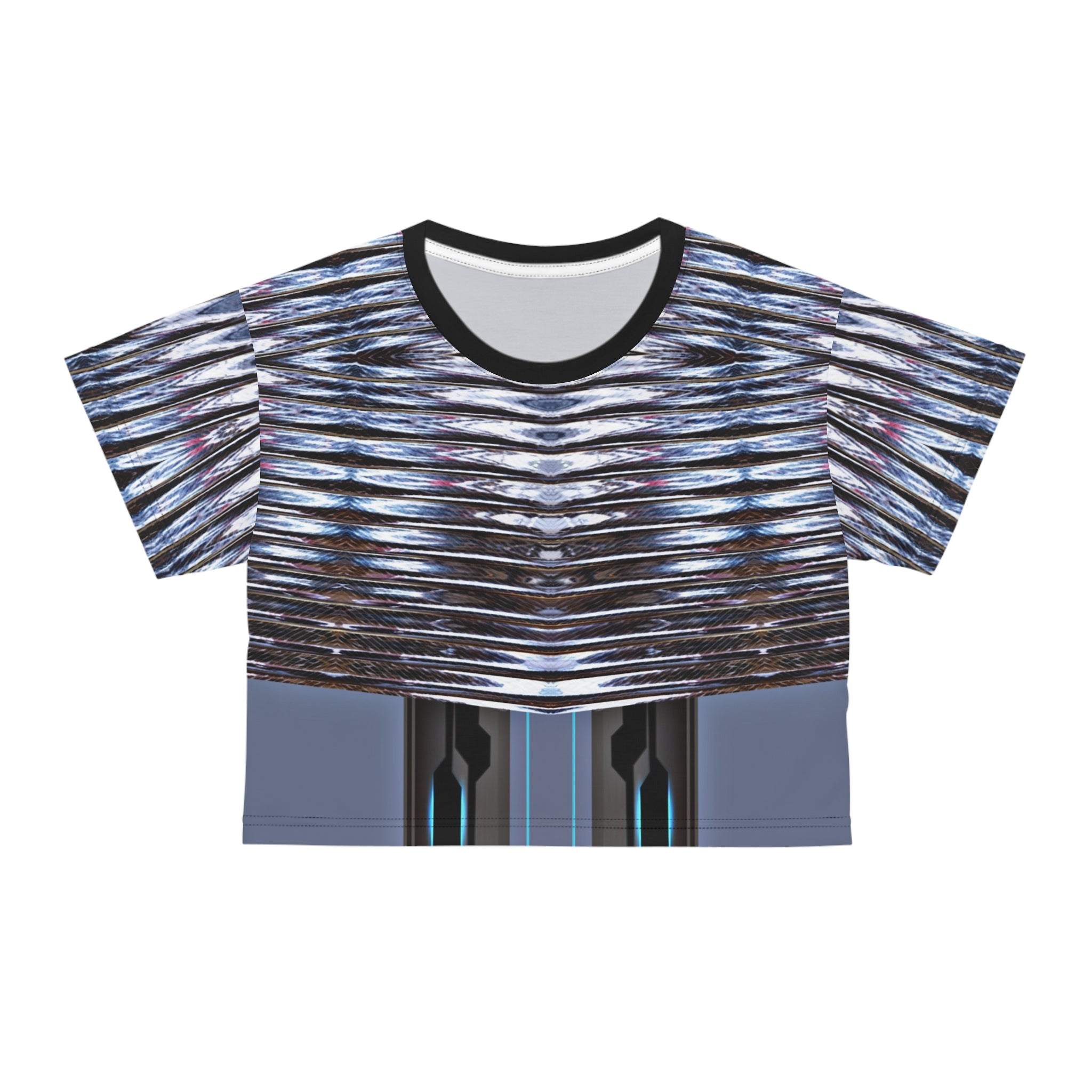 Flash,Stylish Graphic Crop Tee - Trendy AOP Top for Casual Wear, Summer Festivals, Street Style, Unique Gift Idea, Everyday Comfort