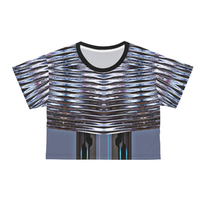 Flash,Stylish Graphic Crop Tee - Trendy AOP Top for Casual Wear, Summer Festivals, Street Style, Unique Gift Idea, Everyday Comfort
