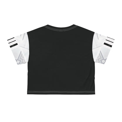 White cube,Stylish Crop Tee, Edgy Fashion Tee, Modern Crop Top, Streetwear Tee, Trendy Summer Shirt, Perfect for Festivals and Hangouts