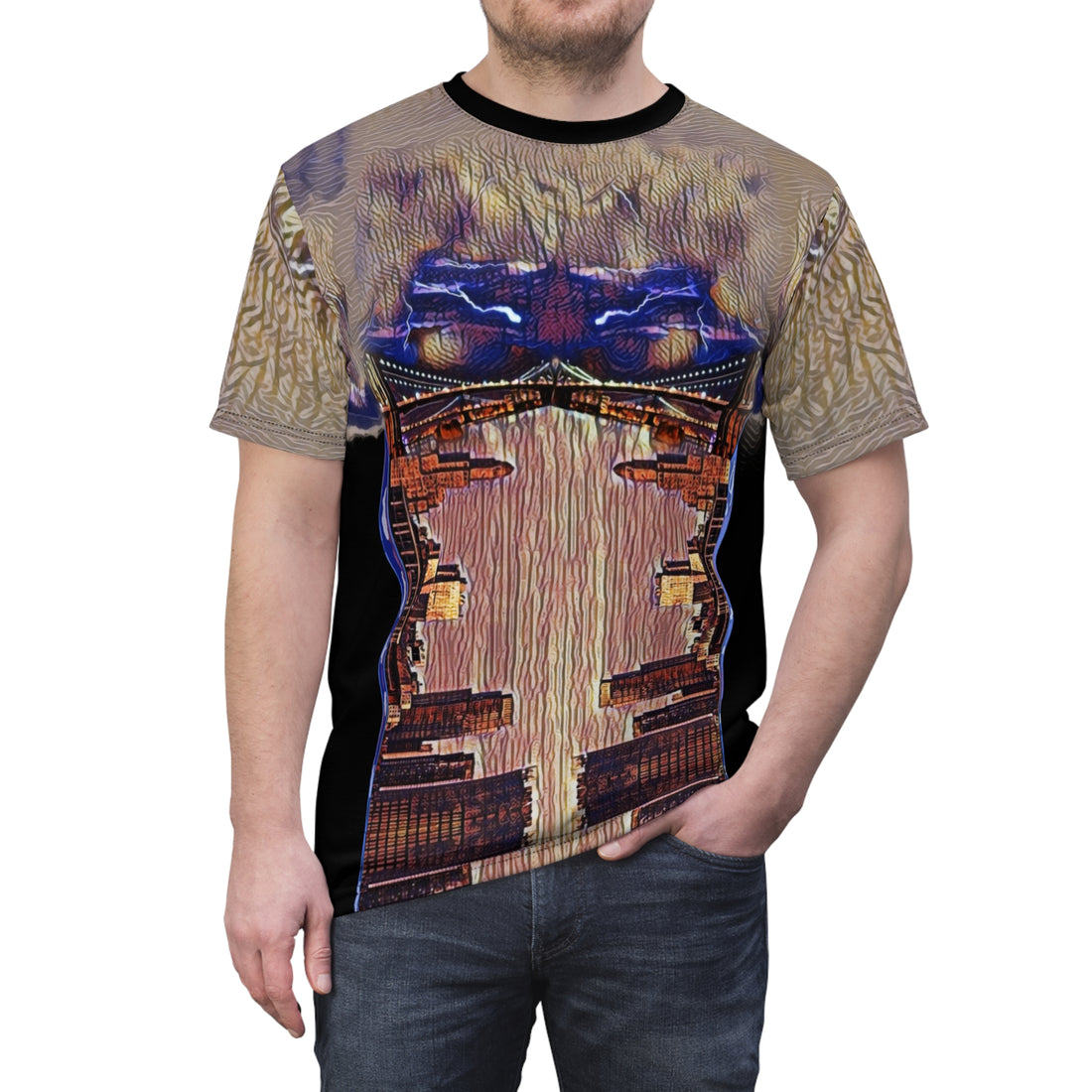 NY Brooklyn,for men,Unisex Cut & Sew Tee (AOP)