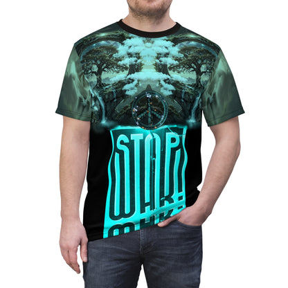 Stop War" we want peace" ,Unisex Cut &amp; Sew Tee (AOP)