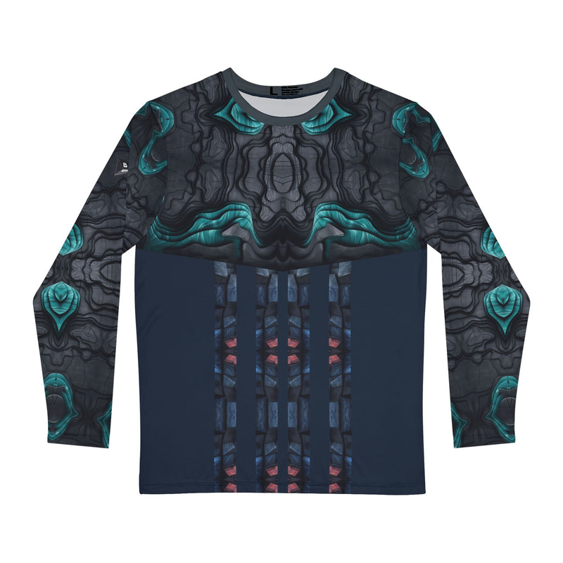 Teal wood.Men's Long Sleeve Shirt (AOP)