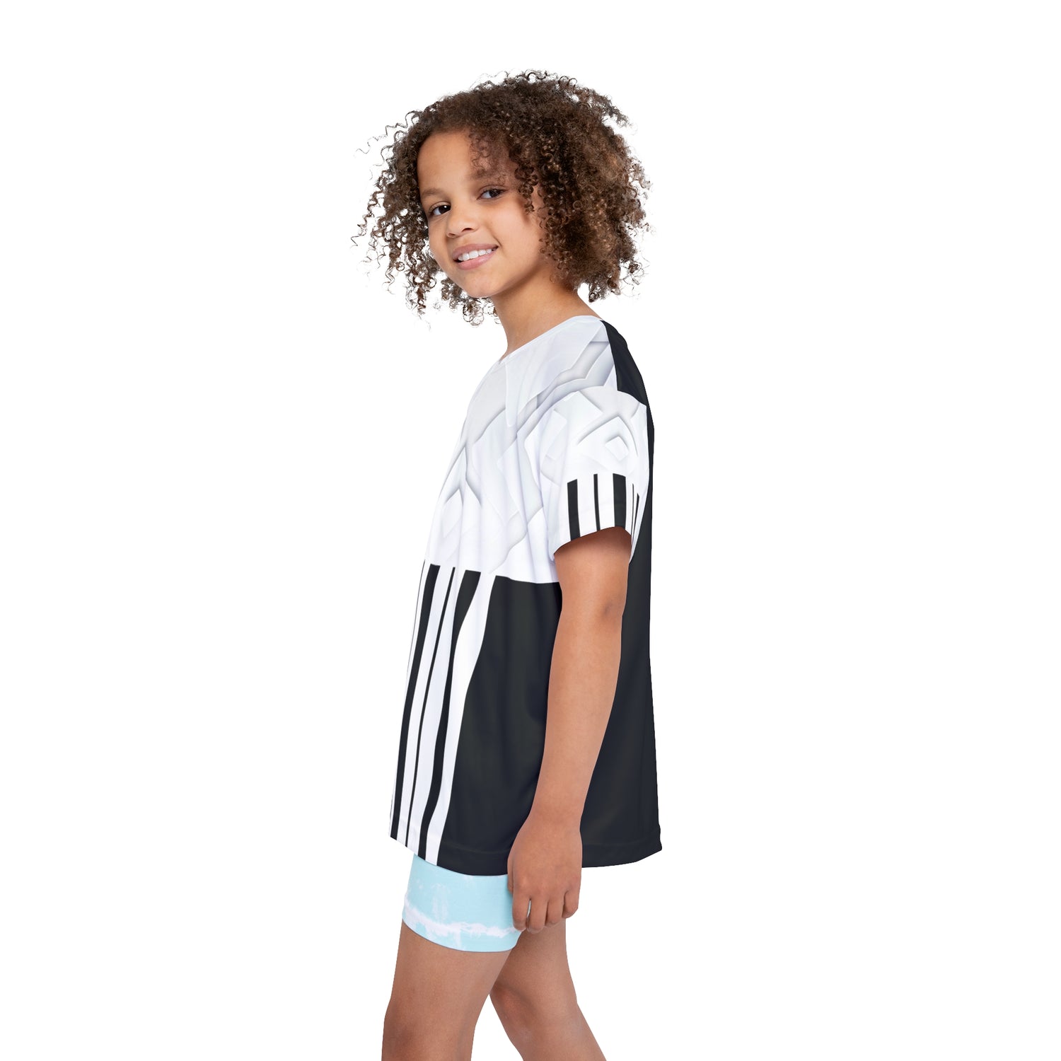 White Cube,Stylish Kids Sports Jersey, Youth Athletic Shirt, Team Spirit Wear, Outdoor Play Clothes, Ideal for Sports Events &amp; Birthdays