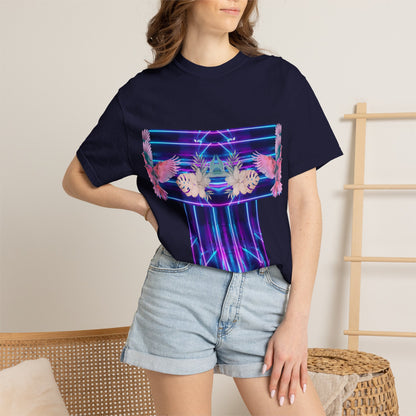 pink robin Hawaii flowers,Unisex Garment-Dyed T-shirt