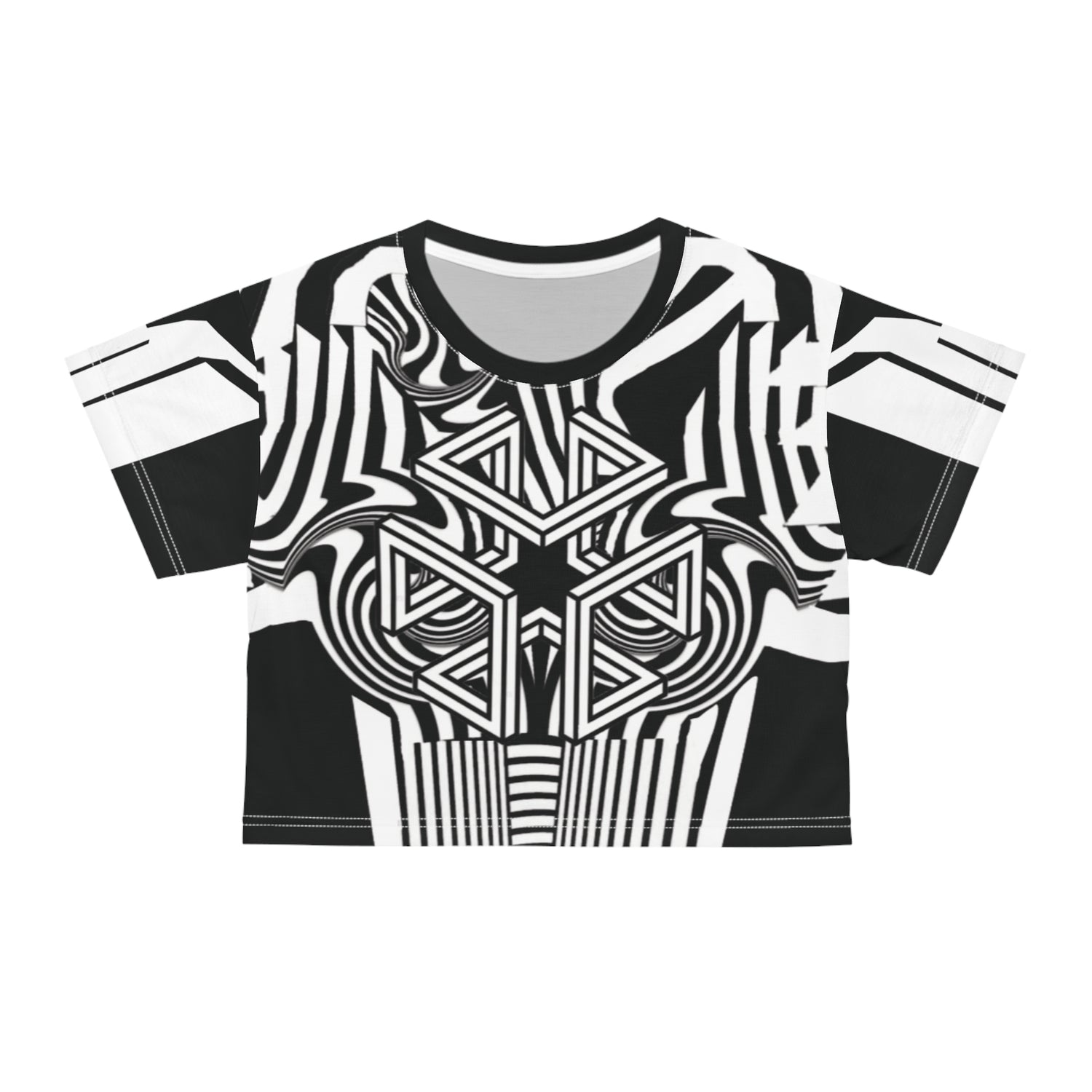 Cube,Crop Tee (AOP)