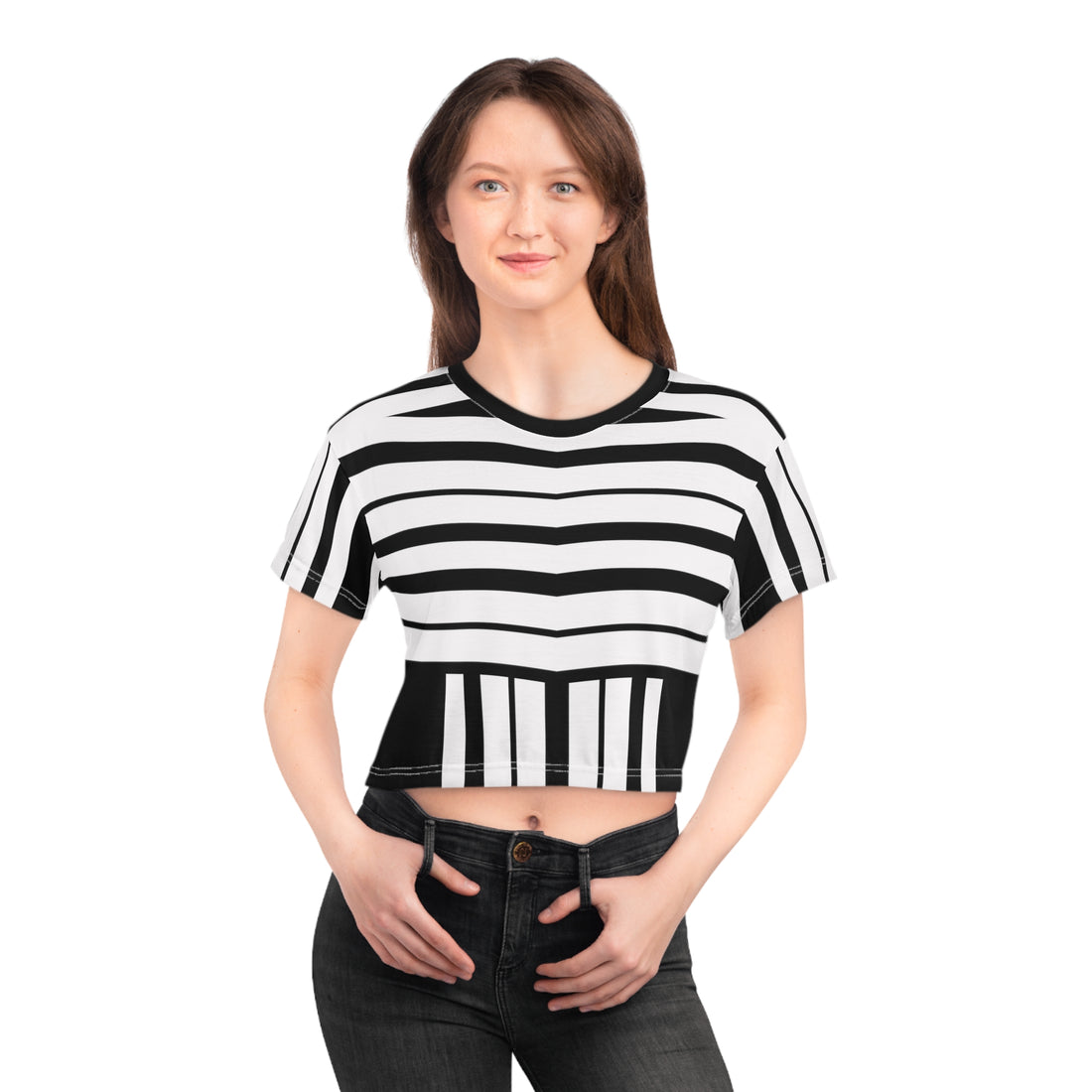 Crop Tee White Luxury - Trendy Minimalistic Style Shirt