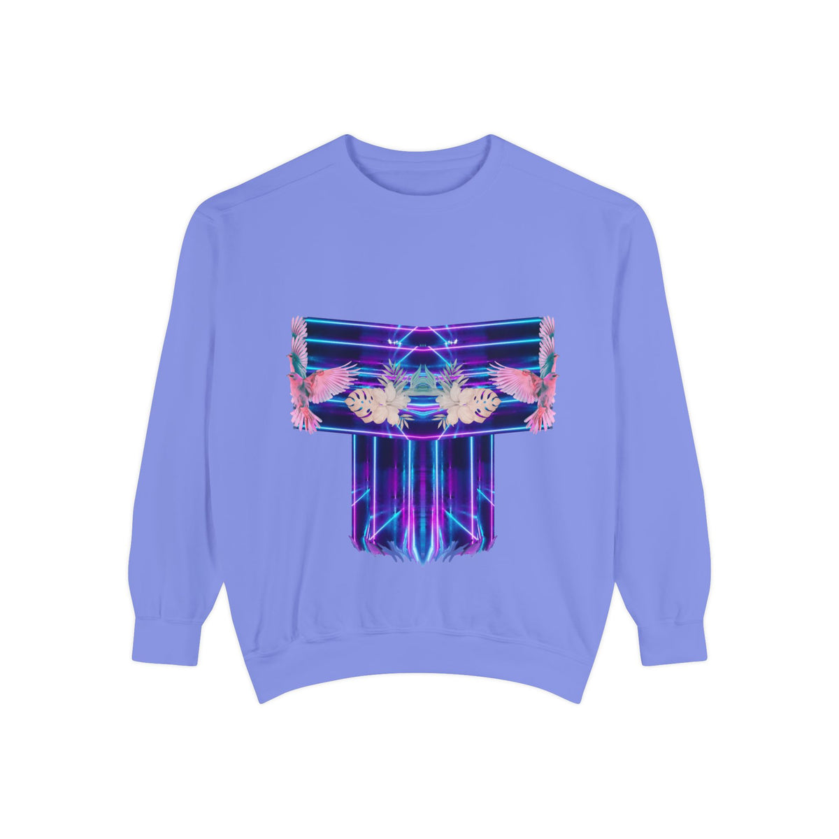 Pink bird.Abstract Neon Prism Sweatshirt