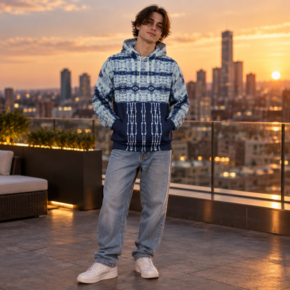 Blue tie diy . Fashion Hoodie (AOP)