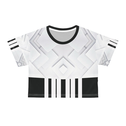 White cube,Stylish Crop Tee, Edgy Fashion Tee, Modern Crop Top, Streetwear Tee, Trendy Summer Shirt, Perfect for Festivals and Hangouts