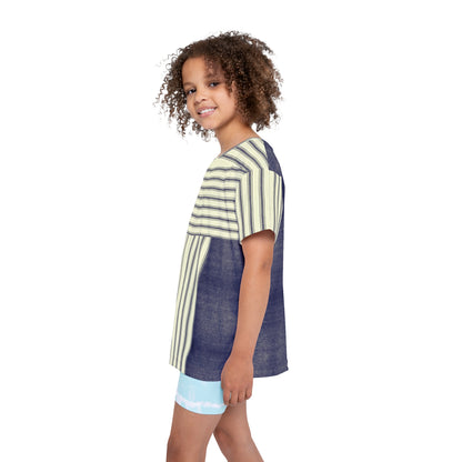 Kids Sports Jersey Blue Jeans