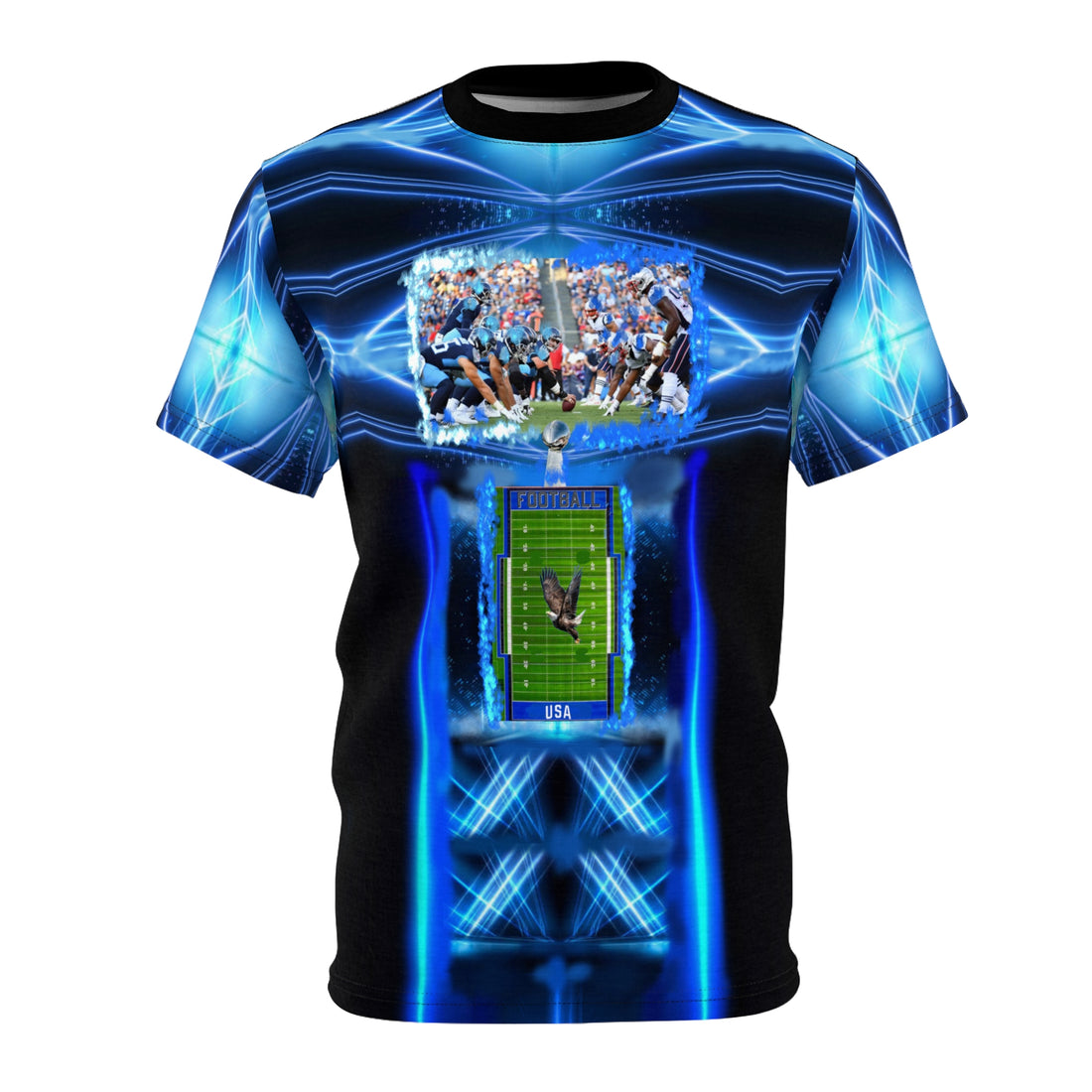 Touchdown,for men,Unisex Cut & Sew Tee (AOP)
