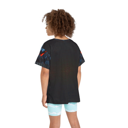 Orange Cube,Kids Sports Jersey (AOP)