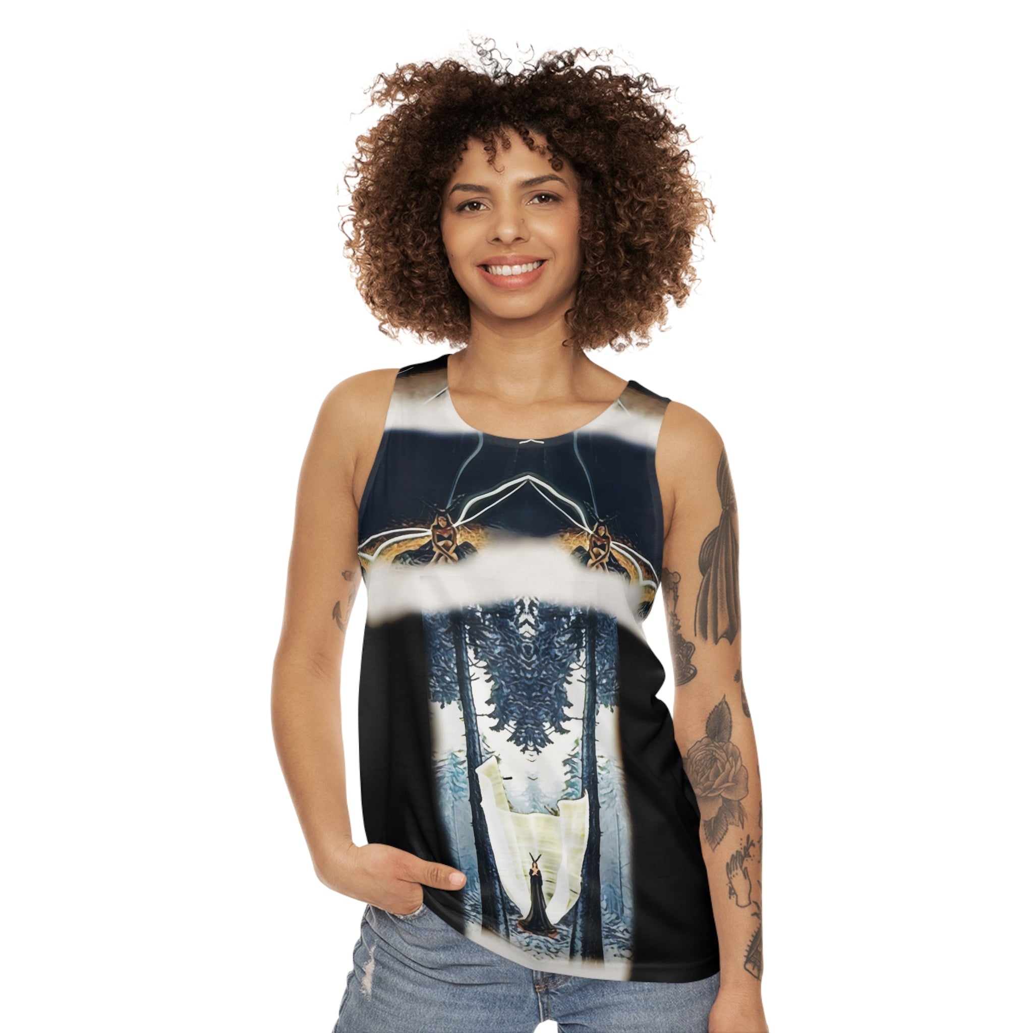 White Way for Women,Unisex Tank Top (AOP)