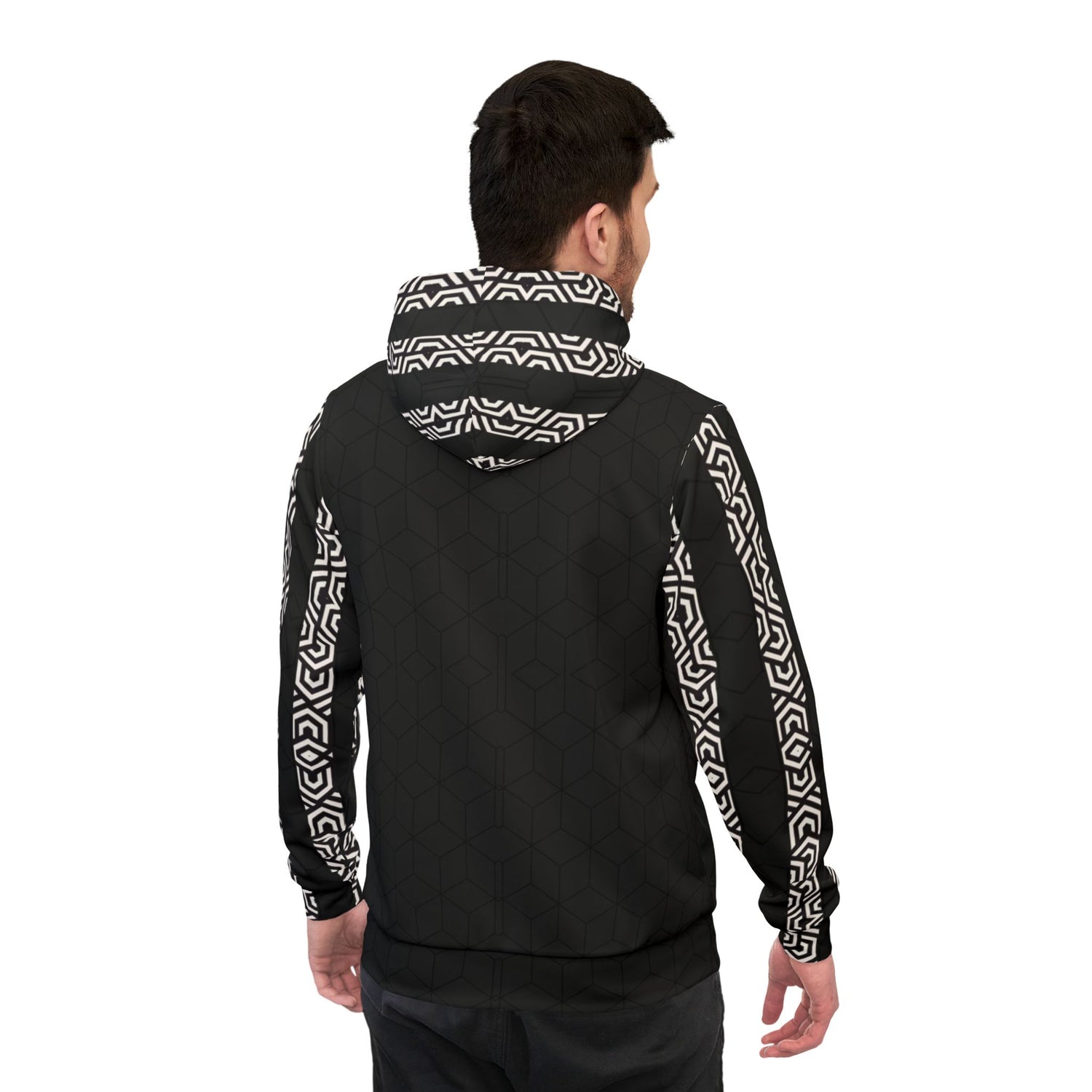 Athletic Hoodie - White Cube Design