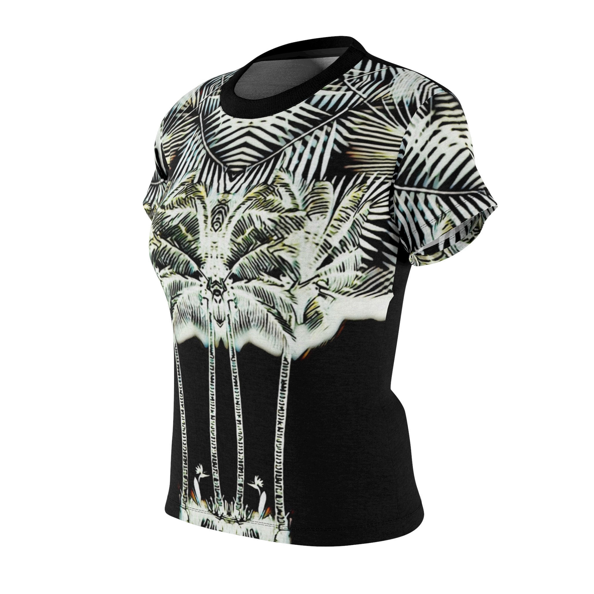Rifka,Tropical Palm Print Tee, Women&