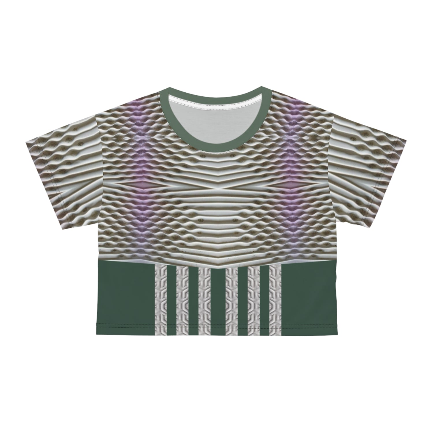 Rich green,Crop Tee (AOP)