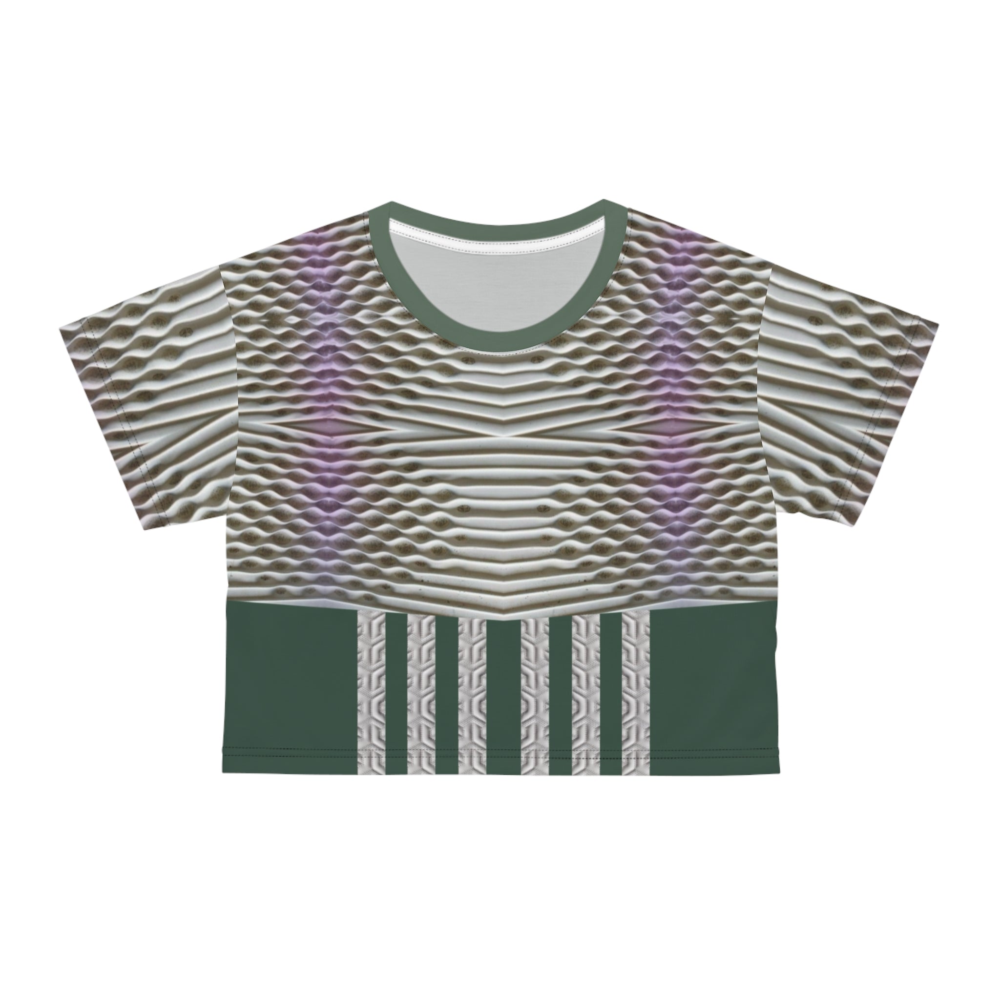 Rich green,Crop Tee (AOP)